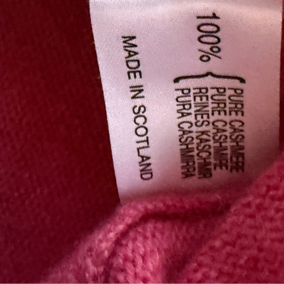 Maus & Hoffman 100% Scottish Cashmere Pink Sweater Size M Chunky Knit - Picture 6 of 8